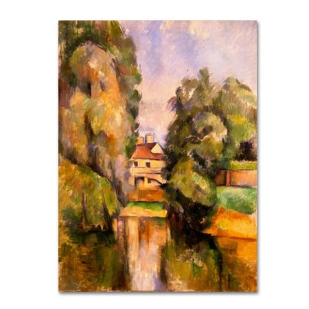 Cezanne 'Country House By A River' Canvas Art,24x32